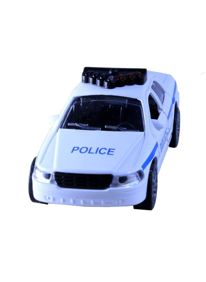 Die-Cast Police Car Toy – Pull Back Metal Car with Lights  Sound, Realistic Design for Kids  Collectors - Image 2